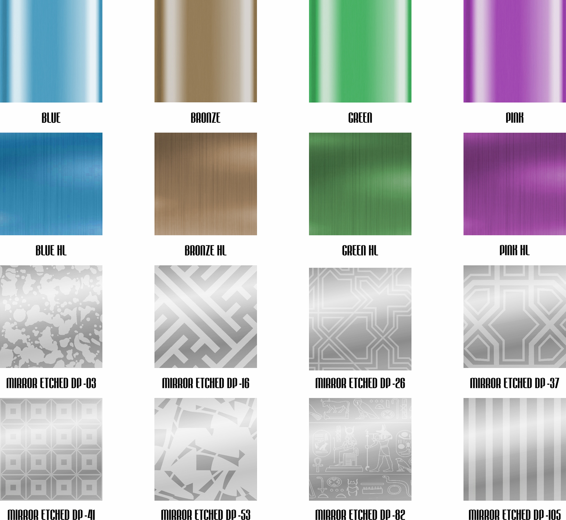 Decorative Stainless Sheet Types